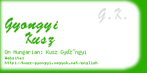 gyongyi kusz business card